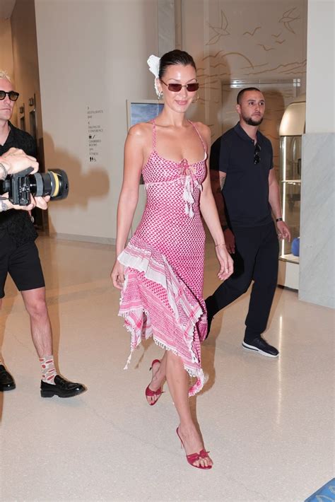 bella hadid kuffiyeh dress